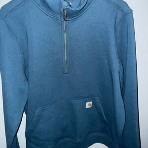 Carhartt women’s  Blue Quarter-Zip Sweater size XL Never worn. NWOT
